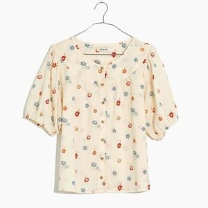 Madewell dotted Floral shirt